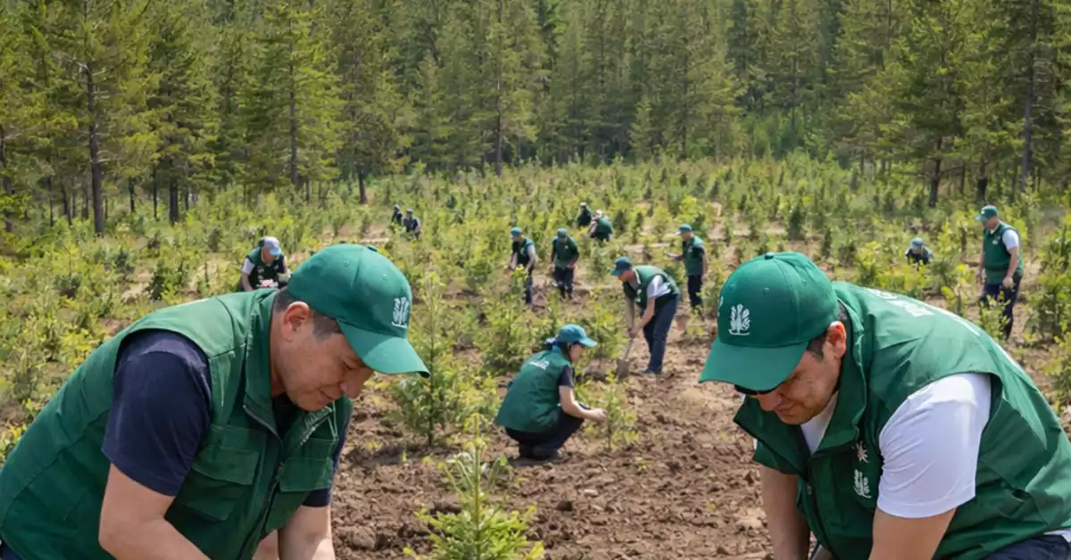 В ЖАМБЫЛСКОЙ ОБЛАСТИ В ЛЕСНОЙ ФОНД ВЫСАЖЕНО БОЛЕЕ 16 МЛН ДЕРЕВЬЕВ